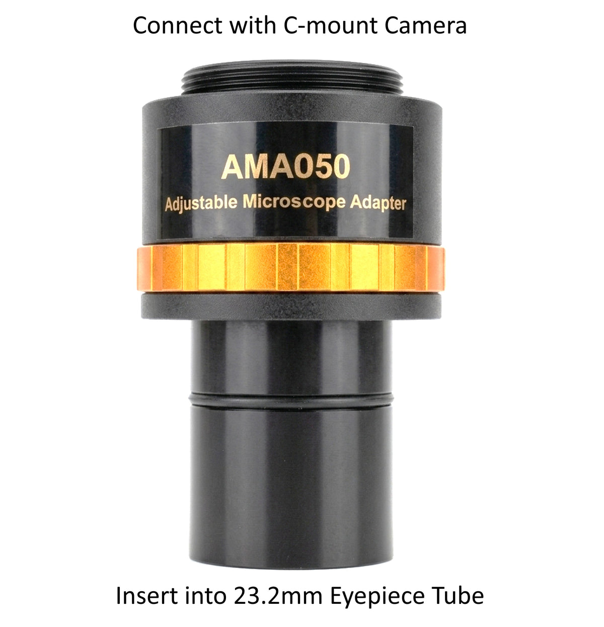 Adjustable Microscope Eyepiece to C-mount Camera Adapter, 0.5X