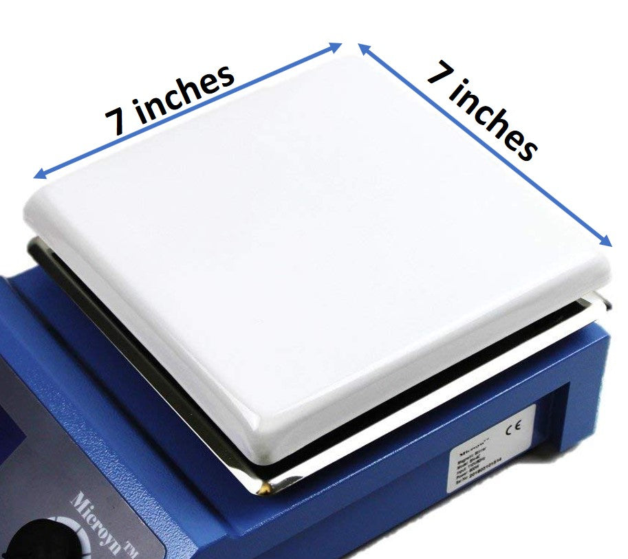 Digital Magnetic Stirrer Hot Plate with Temperature Sensor, ~7x7inch, 600W, 5L Capacity