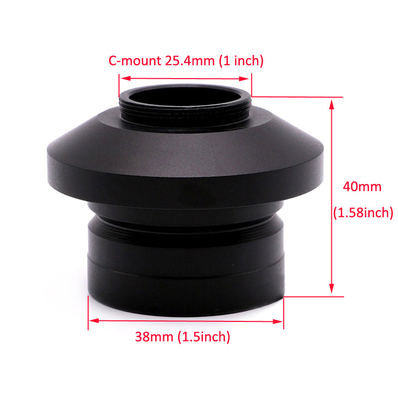 C-Mount Camera Adapter for Nikon Microscope with ISO 38mm Port