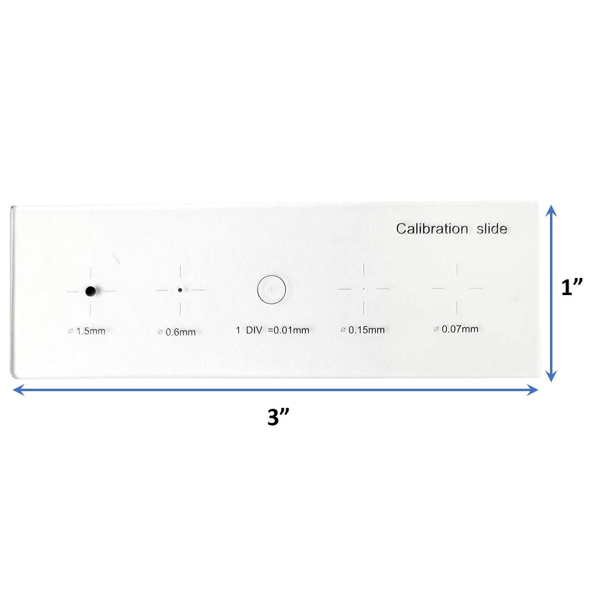 Microscope Stage Micrometer Calibration Slide with 5-Scales and 0.01mm Line Resolution (TS-M2)