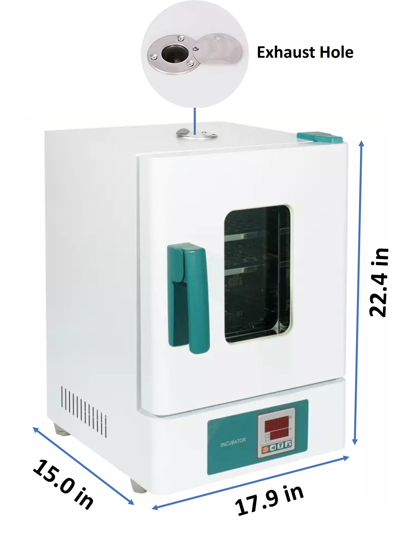 Digital Bench-top Compact Constant-Temperature Laboratory Incubator, 18L/0.63 Cu ft, RT+5-65℃, 180W, 110V