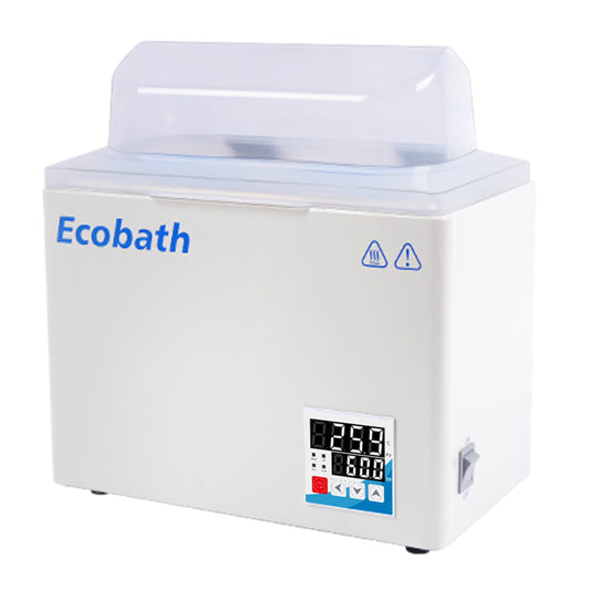 EcoBath water bath, digital display, with translucent lid.