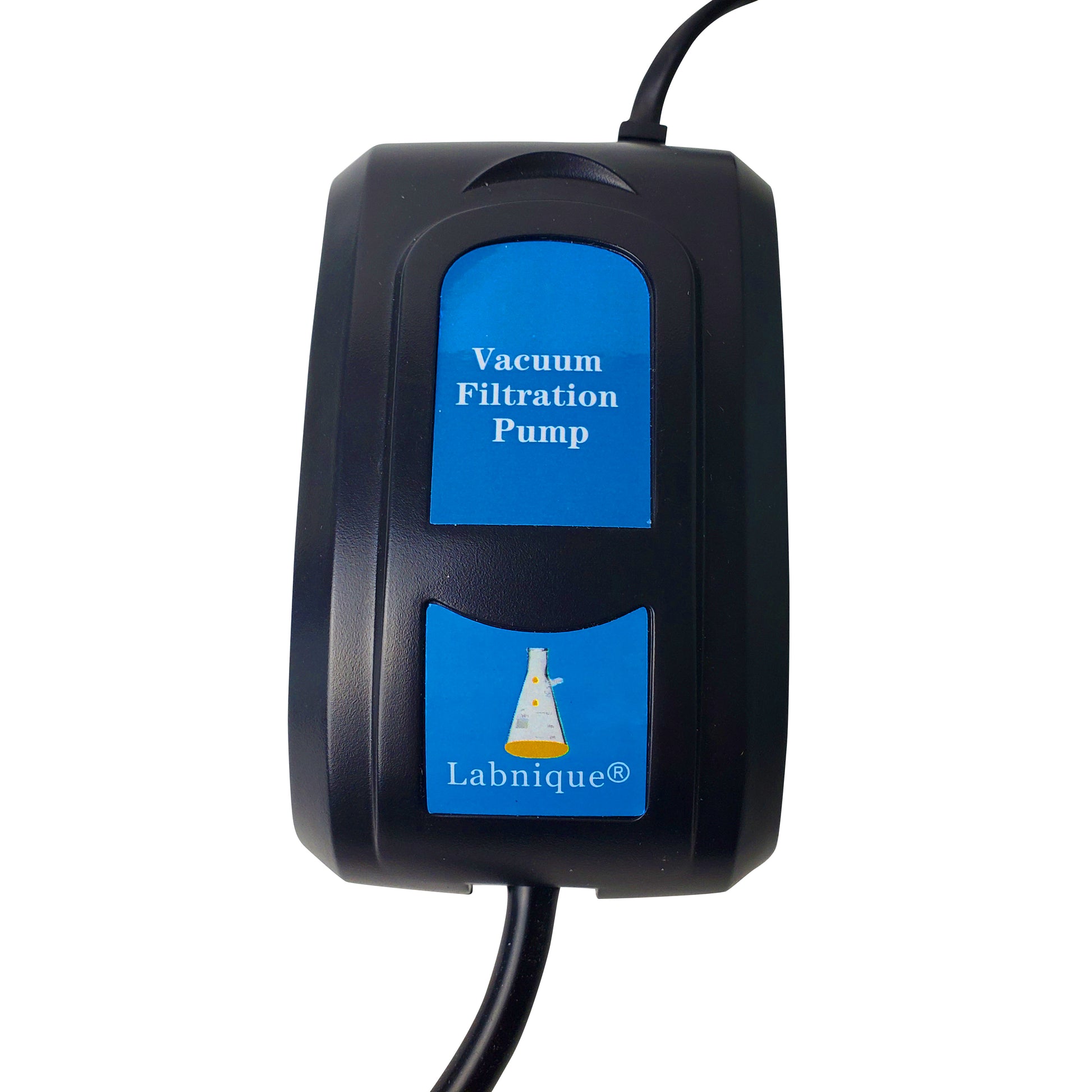 Close-up of Labnique vacuum filtration pump, front.