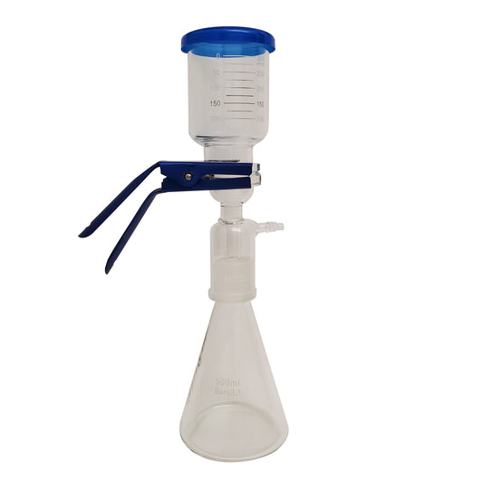 VFR-500 glass vacuum filtration flask and funnel.