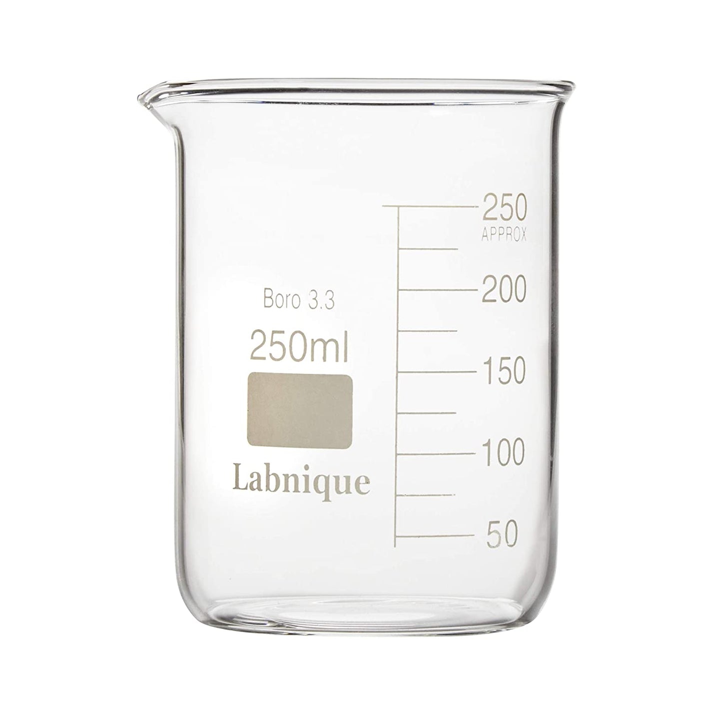 Glass Beaker, Low Form, 250ml (Case of 72)