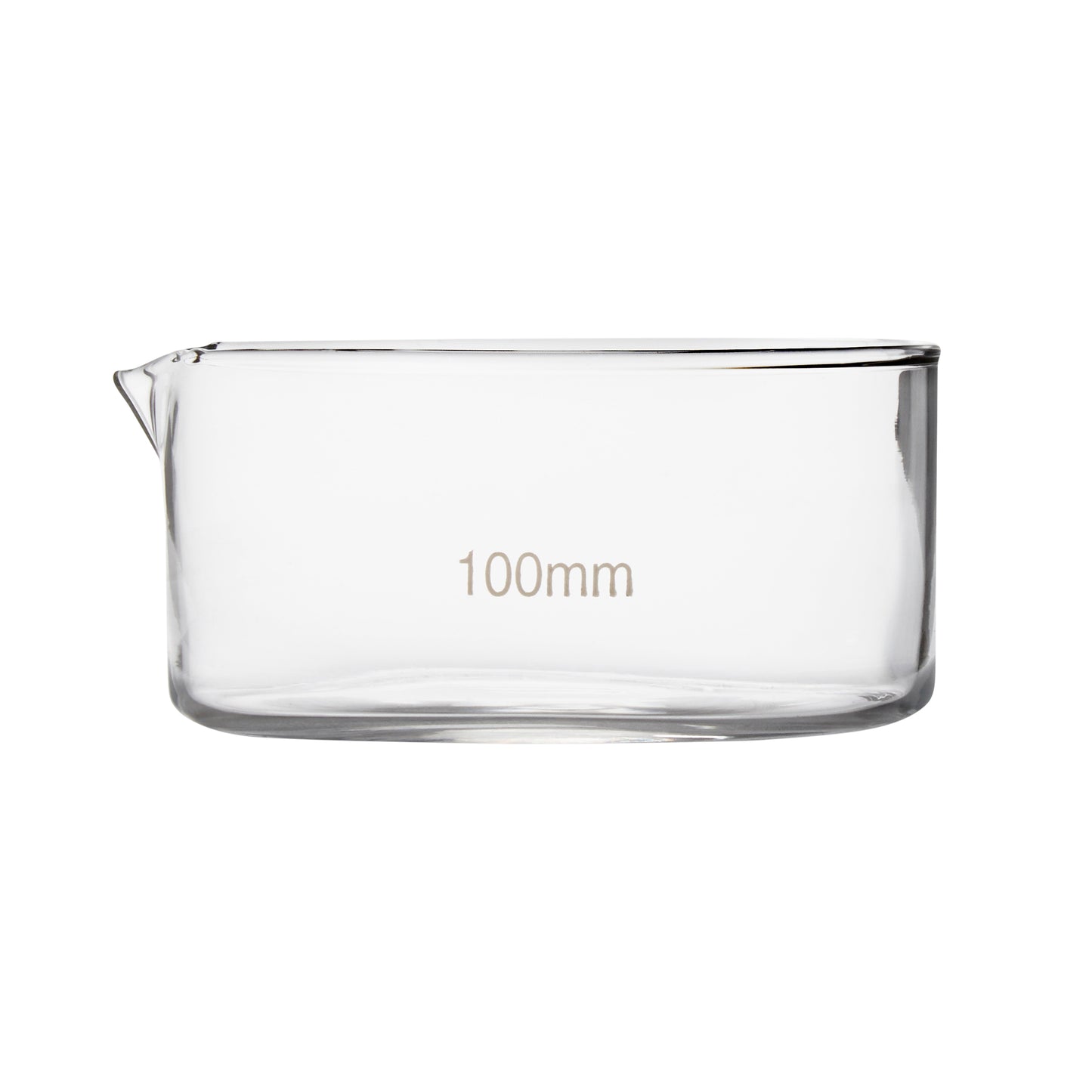Glass Crystallizing Dish with Spout, 100 mm Diameter x 50 mm Height (Pack of 6)