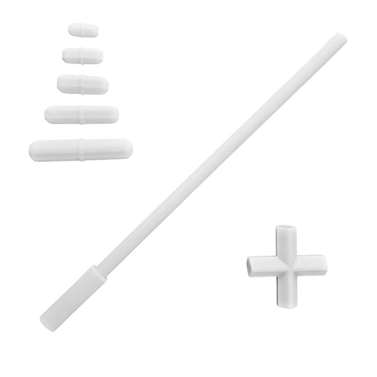 7pc PTFE Stir Bars Set - Straight (15,20,25,35,50 mm), Cross (38 mm), Retriever (250 mm)
