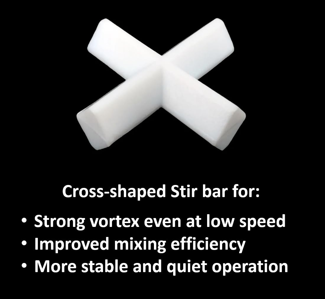 7pc PTFE Stir Bars Set - Straight (15,20,25,35,50 mm), Cross (38 mm), Retriever (250 mm)