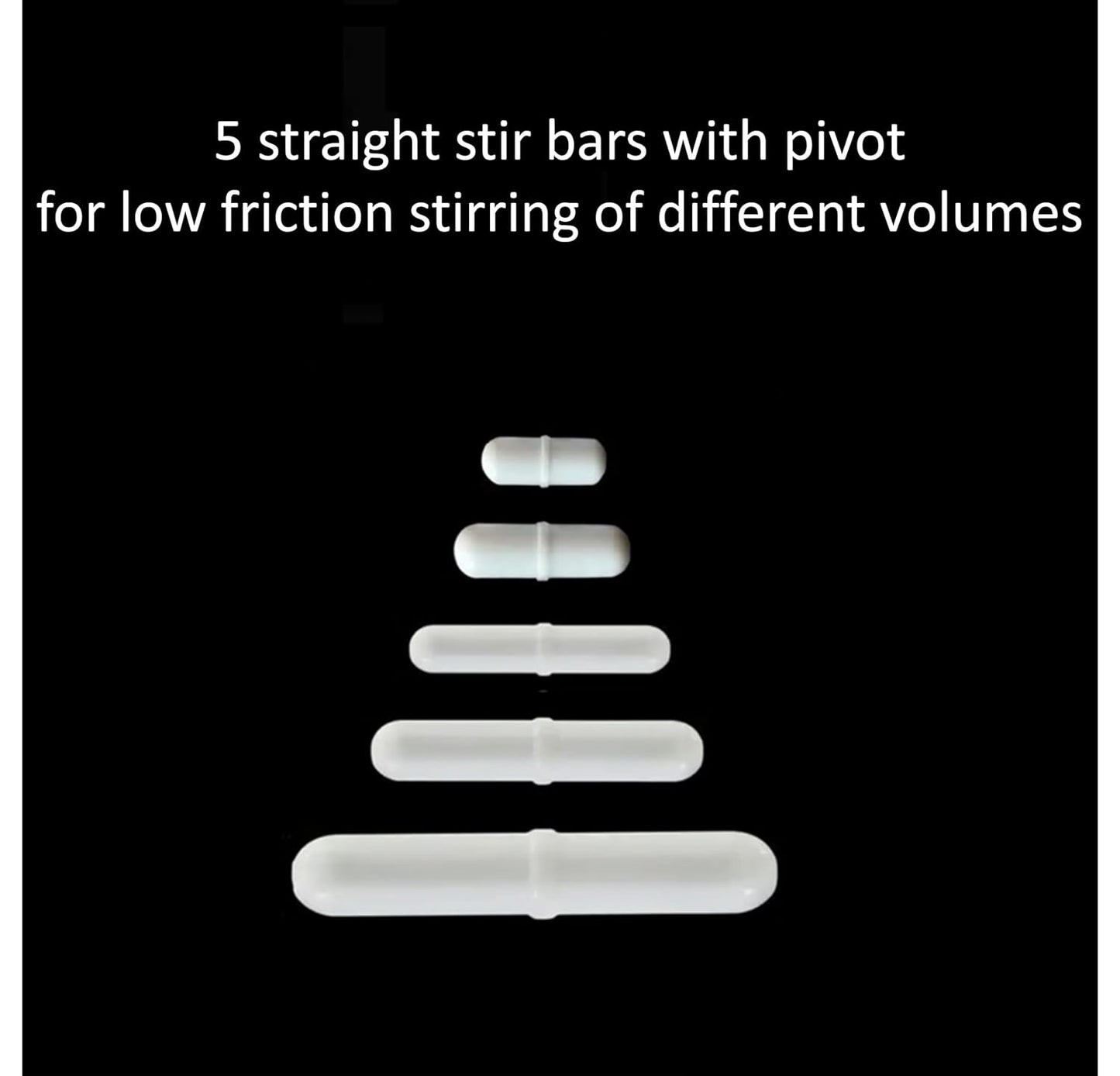 7pc PTFE Stir Bars Set - Straight (15,20,25,35,50 mm), Cross (38 mm), Retriever (250 mm)