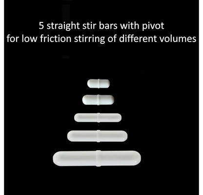 7pc PTFE Stir Bars Set - Straight (15,20,25,35,50 mm), Cross (38 mm), Retriever (250 mm)