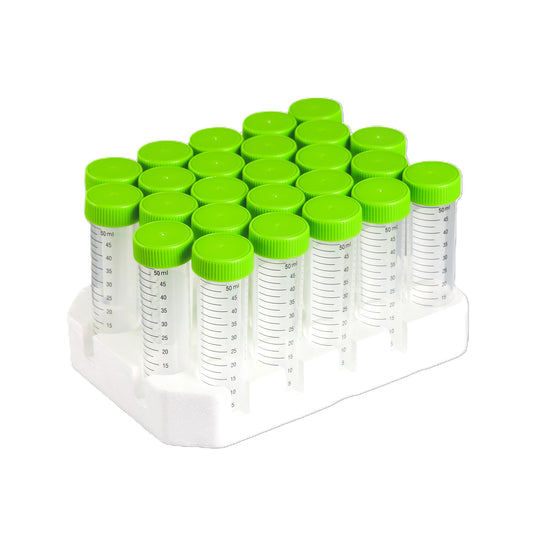 50 ml Conical Centrifuge Tube, Sterile, RNase-Free, DNase-Free, Non-pyrogenic, Rack Packed (Case of 500)