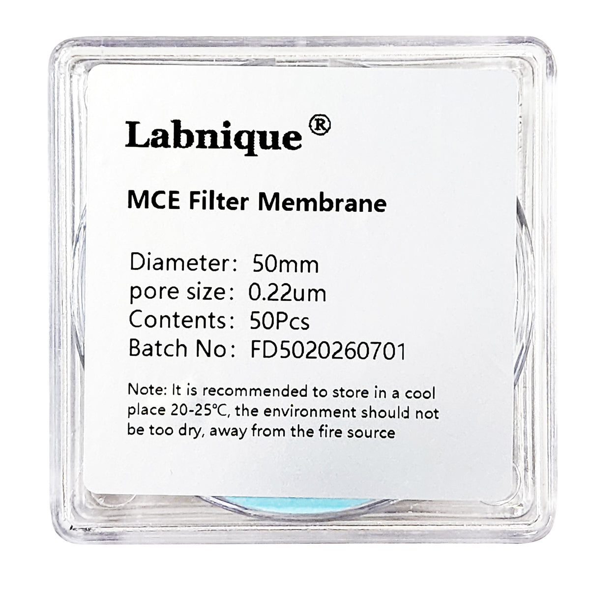 MCE Membrane Filter for Lab, 50mm, 0.22µm (50 pcs)