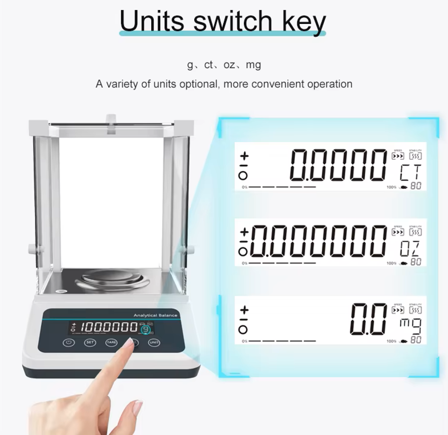 Digital Analytical Balance Electronic Scale, 100gX0.1mg