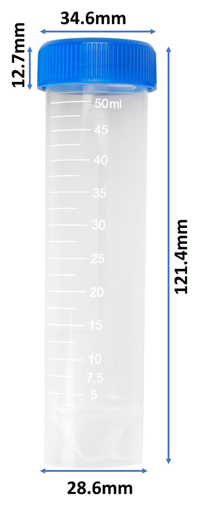 50 ml Conical Centrifuge Tube with Skirt, Self-Standing, up to 12000xg, Polypropylene (PP) (Case of 500)