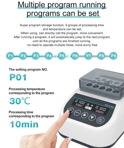 Mini Lab Dry Bath Incubator with 1.5ml x 15 Heating Block
