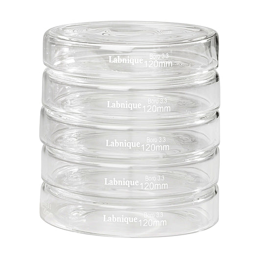 120mm OD Glass Petri Dish with Lid (Case of 60)