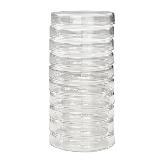 90mm OD Glass Petri Dish with Lid (Pack of 10)