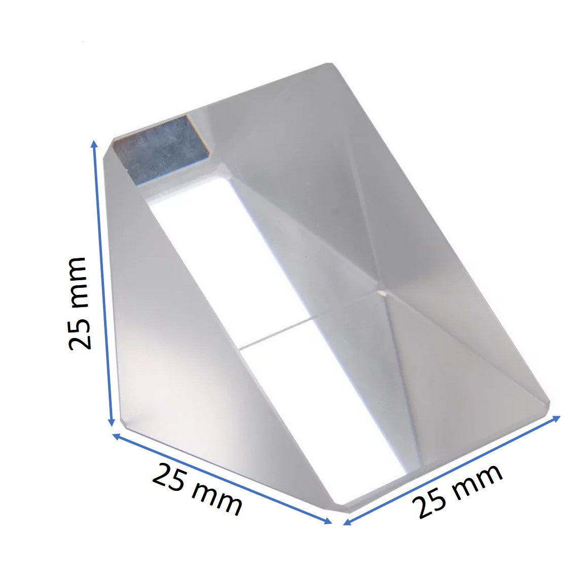25 mm Glass Right Angle Triangle Prism, Coated Reflecting Prism, Right Angle Prism Mirror