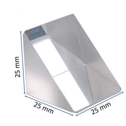 25 mm Glass Right Angle Triangle Prism, Coated Reflecting Prism, Right Angle Prism Mirror