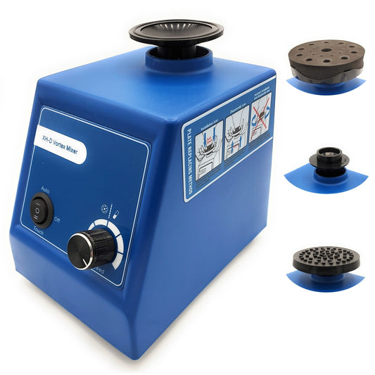 4 in 1 Vortex Mixer with Touch and Continuous Mode, Adjustable Speed, Four Adapters, 110V