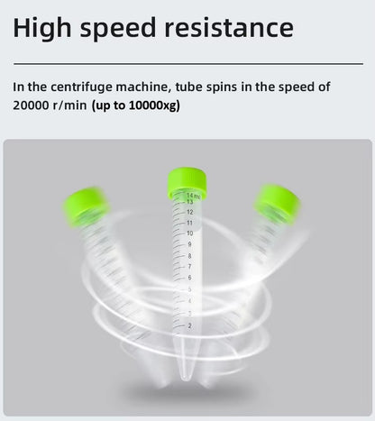 15 ml Conical Centrifuge Tube, Sterile, RNase-Free, DNase-Free, Non-pyrogenic, Rack Packed (Case of 500)