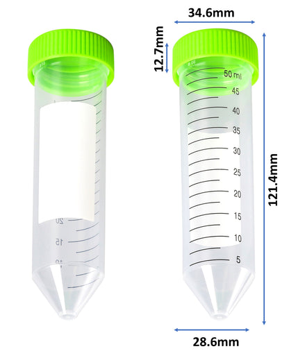 50 ml Conical Centrifuge Tube, Sterile, RNase-Free, DNase-Free, Non-pyrogenic, Rack Packed (Case of 500)