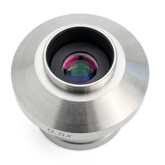 C-Mount Camera Adapter for Nikon Microscope with ISO 38mm Port (0.5X)