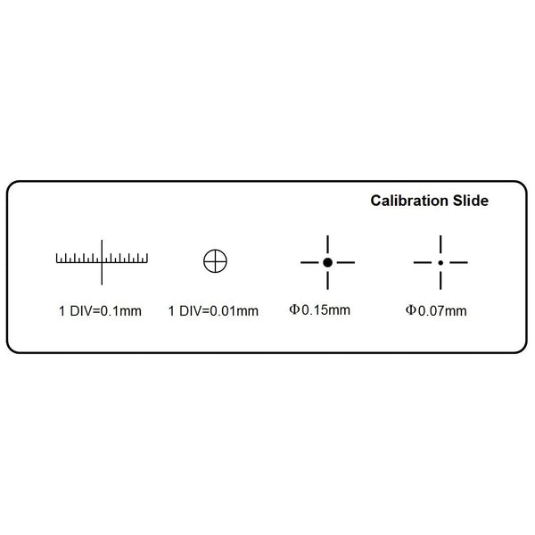 Microscope Stage Micrometer Calibration Slide (TCMH) with 4Scales an labnique