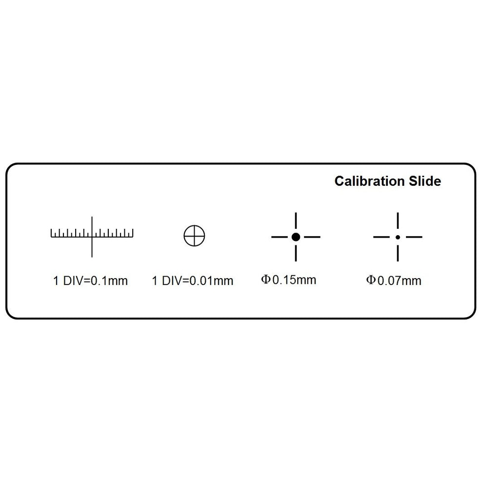 Microscope Stage Micrometer Calibration Slide (TCMH) with 4Scales an