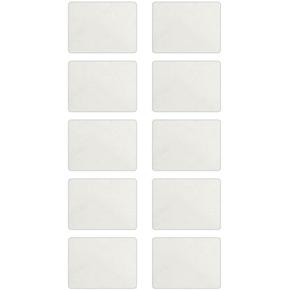 Pack of 10 Labnique hemocytometer cover glasses, 26x20mm size and 0.4mm thickness, arranged in two rows for counting chamber use.