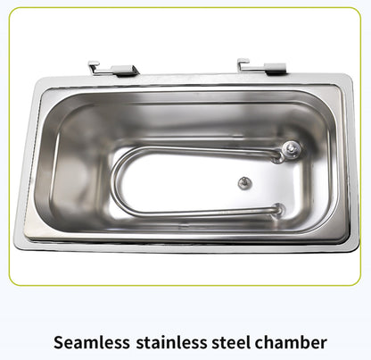 EcoBath water bath, seamless stainless steel chamber.