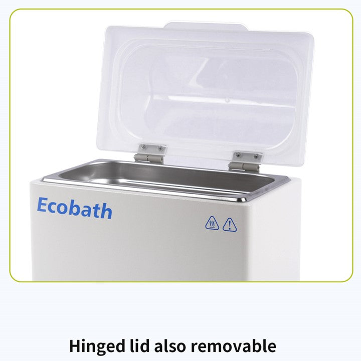 EcoBath water bath with hinged, removable lid.