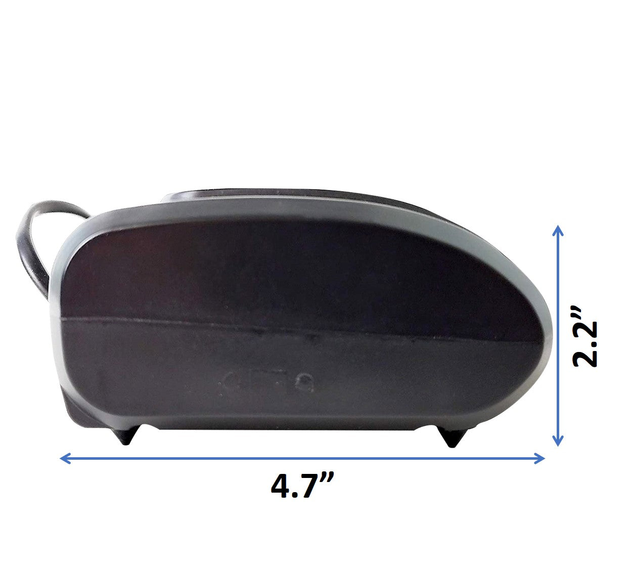 Labnique vacuum pump, side view with dimensions.