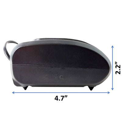 Labnique vacuum pump, side view with dimensions.