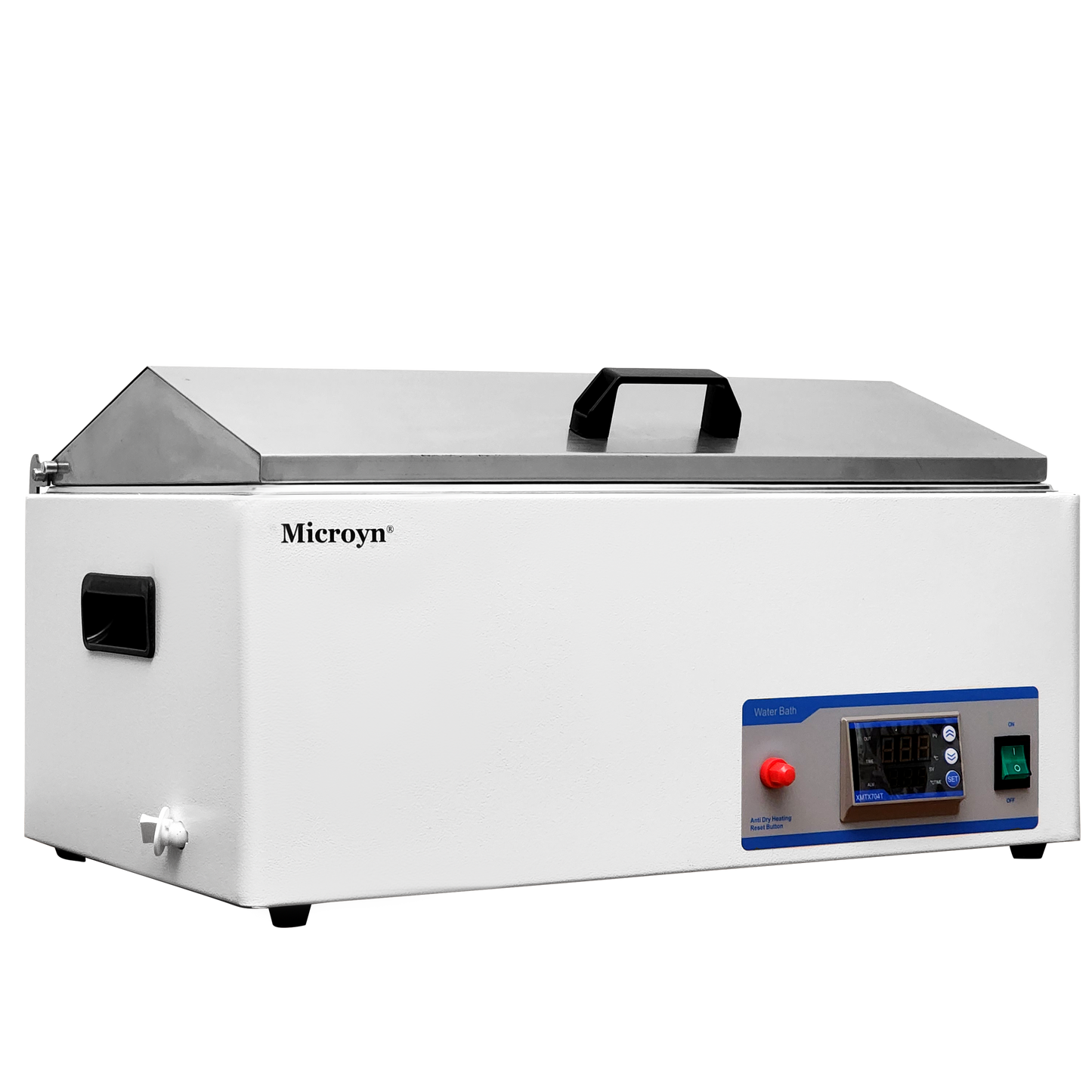  MICROYN digital lab water bath with 22L capacity, 1200W, and a temperature range of RT to 100°C.