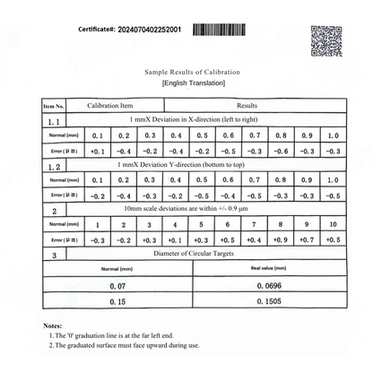 Microscope Stage Micrometer Calibration Slide (TCM-H) with 4-Scales and 0.01mm Line Resolution