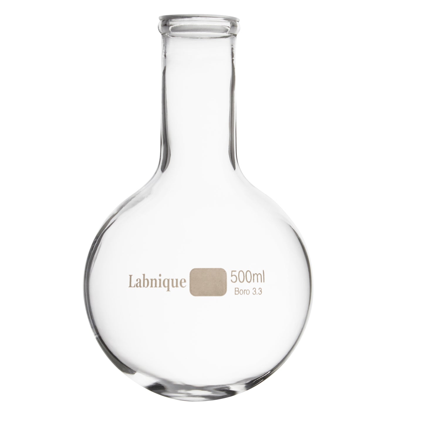 Glass Boiling Flask (Florence Flask) with Round Bottom, Long Neck, 500ml (Pack of 8)