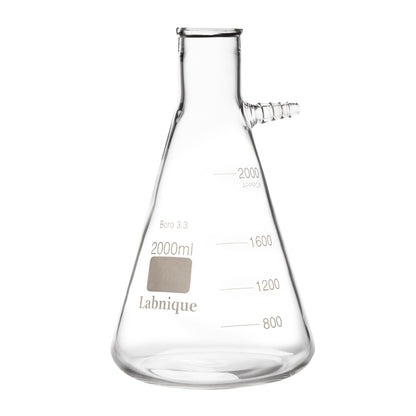 Glass Filtering Flask with Upper Tubulation, 2000ml (Case of 6)