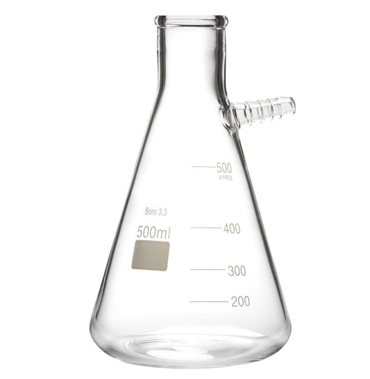 Glass Filtering Flask with Upper Tubulation, 500ml (Pack of 8)