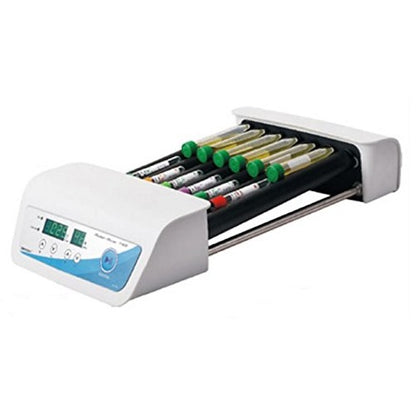 Labnique Digital Tube Roller Mixer with multiple test tubes on rollers.