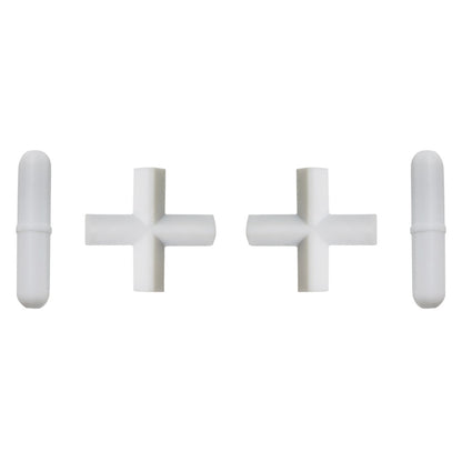 PTFE Stir Bars for Magnetic Stirrer Mixer (Pack of 4, 2 of Cross Type, 2 of Straight Type)