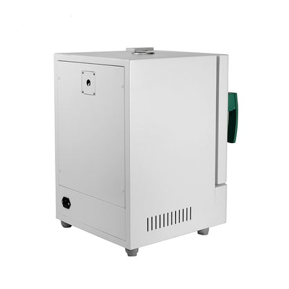 Labnique 18L digital drying oven, 300C, rear angled view showing power inlet and vents.